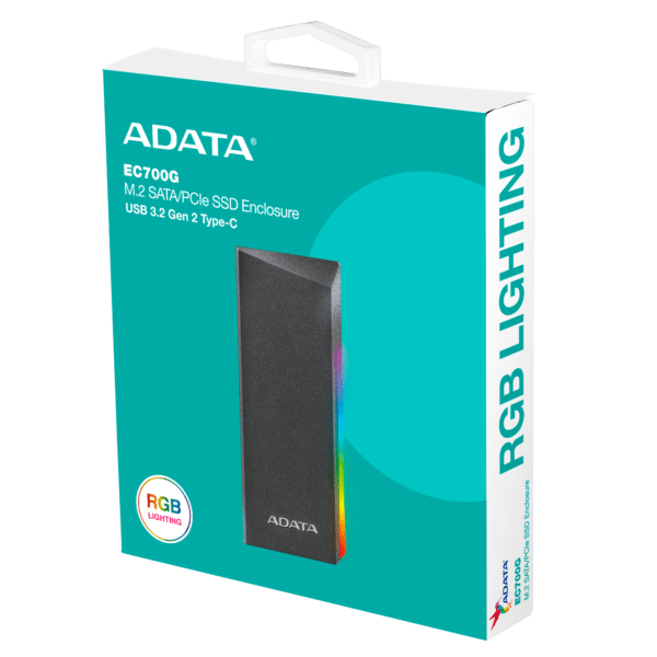 باکس اس اس دی ای دیتا مدل ADATA EC700G M.2 PCIe/SATA SSD